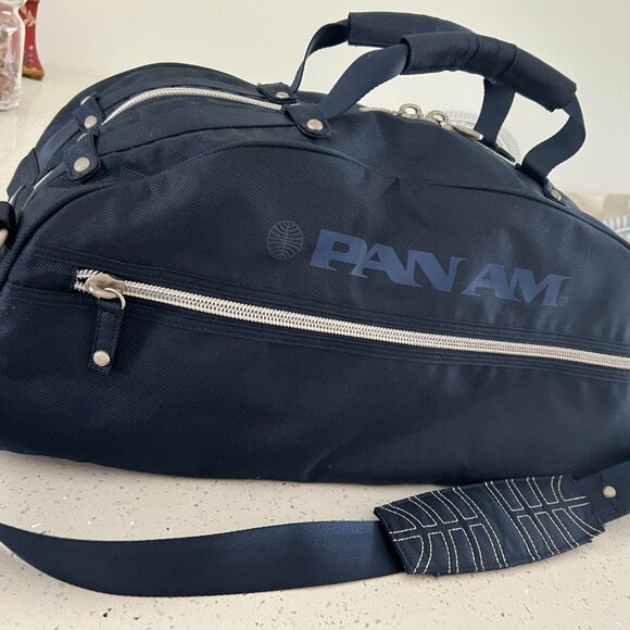 Pan Am Navy Blue Multipurpose Duffel/Gym/Carry-On/Overnight Bag - Picture 7 of 16